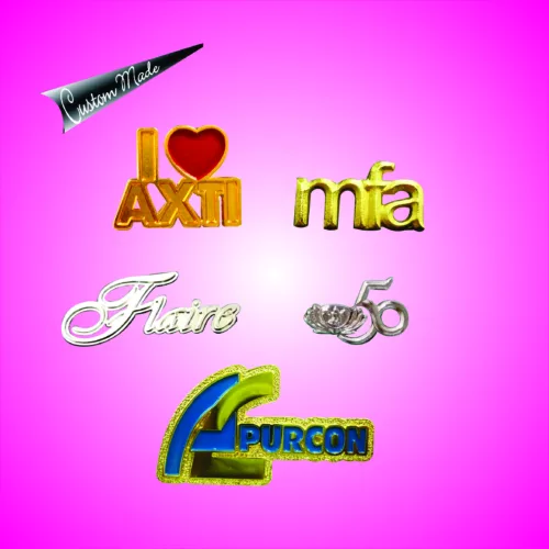 Collar Pin - Special Die Cut Wording / Logo
