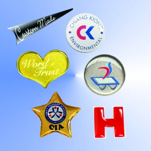 Collar Pin - Etching UV Printing Pin With Epoxy Coated