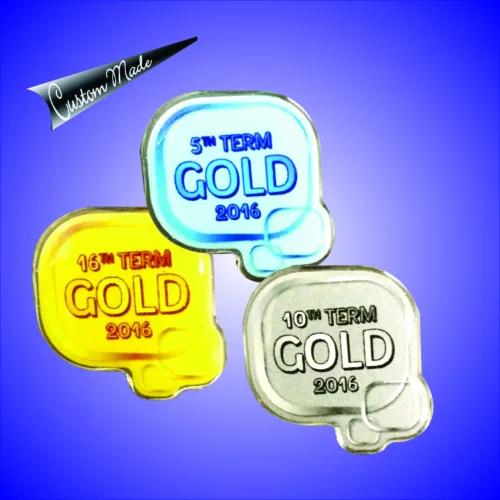 Collar Pin - Cut Out Shape With Full Color Printing + Epoxy Coated