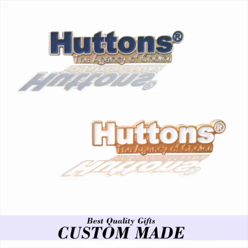 Customised Casting Die Cut Pin With Soft Enamel Color Fill