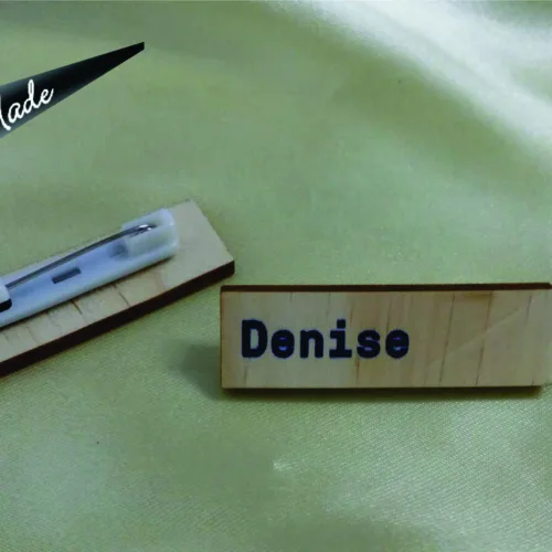 Wooden Name Tag